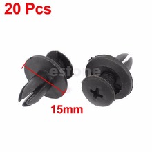 Hot Selling 20 Pcs Car Bumper Fender 6mm Hole Black Plastic Rivets Fasteners for Toyota New JUL24 2024 - buy cheap