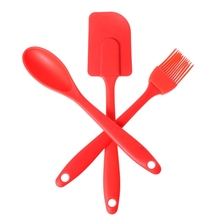 Light weight 3PCS Silicone Spatula Spoon Brush Set Cooking Utensil Tool Kit  for making the cake bread mousse 2024 - buy cheap
