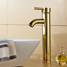 L16058 Good Quality Gold Color Brass Material Hot & Cold Water Mixer 2024 - buy cheap