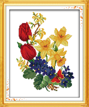 Kit de punto de cruz de mariposa de plomo, bordado de flores 18ct 14ct 11ct, lienzo impreso, costura artesanal, costura hecha a mano 2024 - compra barato