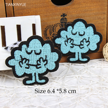 Cartoon Blue clouds patches children cloth paste clothes patch embroidery chapter gum ironing Applique scrapbook iron on 2024 - buy cheap