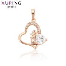 Xuping Fashion Lovely Necklace Pendant Heart Shaped Exquisite Jewelry for Women Popular Design Christmas Gift 34038 2024 - buy cheap