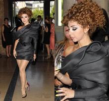 New Fashion Myriam Fares Celebrity Dresses With One Shoulder Ruched Short Sexy Custom Made Modest Black Cocktail Gowns 2024 - buy cheap