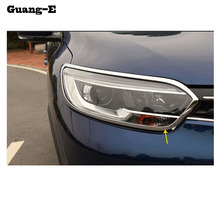 Body Front Head Light Lamp Hood Molding Detector Frame Stick Styling ABS Chrome Trim 2pcs For Renault Kadjar 2016 2017 2018 2019 2024 - buy cheap