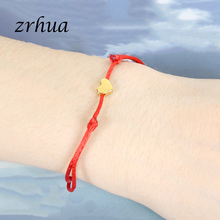 ZRHUA-pulsera de estrella de Color dorado con forma de corazón para mujer, brazalete ajustable de cuerda Multicolor, joyería hecha a mano, regalos para amantes 2024 - compra barato