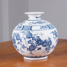 Chinese Style Jingdezhen Classical Blue And White Porcelain Kaolin Flower Vase Home Decor Handmade Vases 2024 - buy cheap