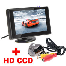 Espejo Digital TFT LCD de 4,3 pulgadas para coche, Monitor de aparcamiento, 170 grados, vista trasera de coche, cámara de visión trasera 2 en 1, Sistema de asistencia de aparcamiento de coche 2024 - compra barato