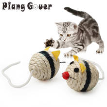 2PCS/LOT Sisal Cute Mouse Toys Mice Animal Cat Toys Play With Cats Pet Supplies 2024 - buy cheap