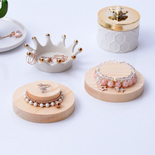 Round Organizer Unfinished Unpainted Wooden Bracelet Earrings Ring Holder Jewelry Display Necklace Organizer DIY Jewelry Rack 2024 - buy cheap