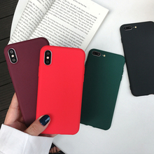 Colorful Matte Soft Coque For iPhone 5 5S SE 6 6S 7 8 Plus X XR XS Max 11 Pro Max Case Cover For iPhone 8plus Silicone Case 2024 - buy cheap