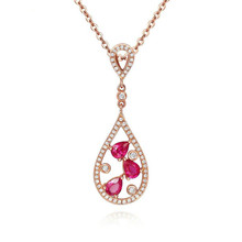 Ociki розовое золото цвет розовый красный кристалл ожерелье ювелирные изделия с чокерами оптовая продажа для женщин девочек Прямая поставка подарок 2024 - купить недорого