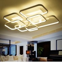 Luz LED de techo acrílica cuadrada rectangular, iluminación Simple, moderna y creativa para sala de estar, estudio y dormitorio, 110-240V 2024 - compra barato