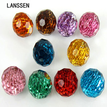 30Pcs 1/2" Mix Acryl Crystal Buttons Quartz Faceted Rondelle Bead Buttons Sewing Craft Scrapbooking Accessories 12mm 2024 - buy cheap