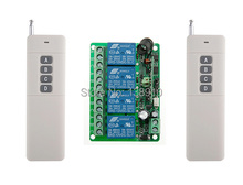 Sistema de relé de controle remoto sem fio dc12v 4ch, distância mais longa, 3000m, rf, transmissor, interruptor momentâneo