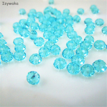 Isywaka Lake Blue Color 3*4mm 145pcs Rondelle  Austria faceted Crystal Glass Beads Loose Spacer Round Beads for Jewelry Making 2024 - buy cheap