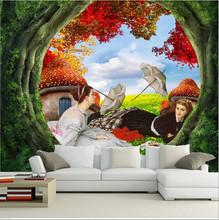 Custom 3D mural,3 d painting, two beautiful girls papel de parede ,living room  TV wall bedroom wallpaper. 2024 - buy cheap