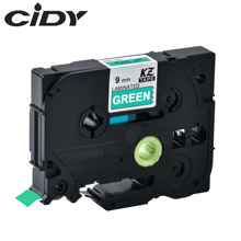 CIDY Tze 725 Tz725 white on green Laminated Compatible P touch 9mm tze-725 tz-725 tze725 Label Tape Cassette Cartridge 2024 - buy cheap