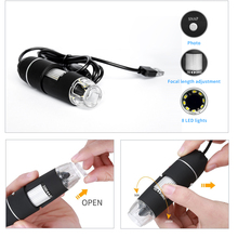 New 550-1000X 50-500X 8 LED Digital USB Microscope Microscopio Magnifier Electronic Stereo USB Endoscope Camera  300000 Pixels 2024 - buy cheap