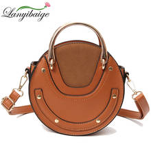 2019 Fashion PU leather handbag mini shoulder bag for women luxury handbags Designer small package round women messenger bags 2024 - buy cheap