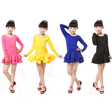 Girl Fashion Latin Dresses Clothing Dance Dress For Latin Kids Competition Practice  Skirt Ballroom Children Party Latin Clothes 2024 - buy cheap