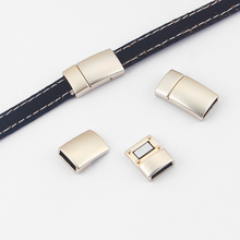 3 conjuntos fecho magnético plano ouro/prata 11x3mm, para 5mm 10mm, pulseira de couro plano, fechos de joias diy, fechos magnéticos 2024 - compre barato