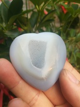 4-5cm Natural agate Quartz Heart  Carved Palm Worry crystal Stone heart Chakra Reiki Balancing Color 2024 - buy cheap