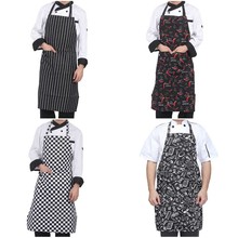 Chef Waiter Apron Adjustable Half-length Adult Apron Striped Hotel Restaurant Cook Apron With 2 Pockets Kitchen tool 2024 - buy cheap