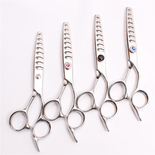 6inch 17cm JP 440C Customized Logo Thinning Scissors Hair Scissors 8 Teeth Styling Tool Professional Hairdressing Scissors C2007 2024 - buy cheap