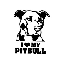 I LOVE MY PITBULL Decorative Personalized Custom Waterproof Reflective Car Stickers Bulldog CT-408 2024 - buy cheap