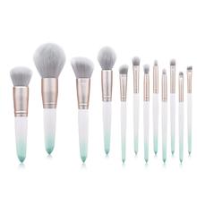 12pcs Makeup Brushes Set Foundation Powder Blush Eye Make Up Brush Gradient Green Professional Makeup Tool 2024 - buy cheap