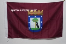 Bandera de capital Madrid espanha 3X5FT 150X90 cm Da Bandeira Da Bandeira Da Cidade de bronze de metal buracos 2024 - compre barato