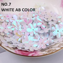 300PCS AB White Color 15mm Six Petal Flower Loose Sequin Paillette Sewing Embellishment Findings DIY Garment Accessories 2024 - buy cheap