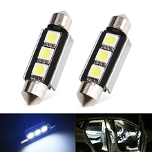 2PCS Car Festoon LED Dome Lights Interior Bulbs 31mm 36mm 39mm 41mm 5050 3SMD White 6000K Reading Lamps Universal 2024 - buy cheap