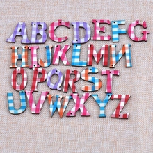 50pcs 36x29mm Mixed A-Z Letter&alphabet Fabrics Wooden Scrapbooking Carft for Decoration Diy LF15418-1 2024 - buy cheap