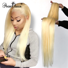 30 32 34 Inch Promqueen Brazilian Hair Straight 613 Color Blonde Human Hair Weave Bundles 1/3/4 PCS Remy Hair Extensions 2024 - buy cheap