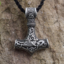 SanLan  Viking Pendant Thors Hammer Mjolnir Necklace Viking Rune  Amulet No 2024 - buy cheap