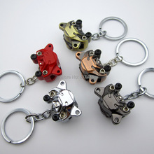 5pcs 6colors Zinc alloy motorcycle Car modification Disc brake Piston calipers keychain keyring 2024 - buy cheap