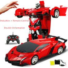 Deformación de inducción de gestos 1:18, Control remoto de un botón, Deformación de coche deportivo, modelo de Robot de transformación, recargable 2024 - compra barato
