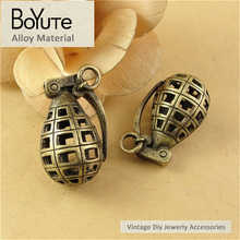 BoYuTe (10 Pieces/lot) 34*23MM Antique Bronze Plated Zinc Alloy Antitank Grenade Charms Pendants for Jewelry Making Diy Handmade 2024 - buy cheap