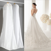 Hot Sale 180cm Long TRAIN Wedding Dess Dust Bag Evening Dress Dust Cover Bridal Garment Storage Bag 2024 - buy cheap