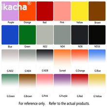 Filtro quadrado cor completa cinza graduada, azul, laranja, vermelho, rosa, filtro de densidade neutra para cokin p series d5200 d5300 d5500 2024 - compre barato