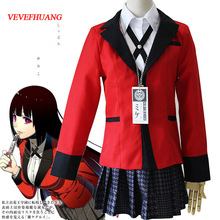 VEVEFUANG-Disfraz de Yumeko Jabami para mujer, rojo Kakegurui uniforme escolar, Anime, Jabami Yumeko 2024 - compra barato
