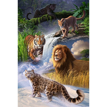 Full Square/Round Drill 5D DIY Diamond Painting "Tiger Lion Leopard" 3D Animal Panther Embroidery Cross Stitch 5D Home Decor 2024 - buy cheap