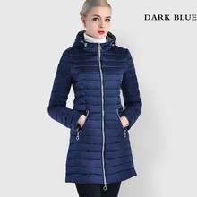 Женская куртка с капюшоном Chaqueta mujer Ukraine 2018 размера плюс, синяя зимняя хлопковая куртка с капюшоном, длинная хлопковая куртка, пальто, парка в европейском стиле 2024 - купить недорого
