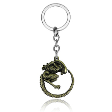 Jogo aliens predator chaveiro vintage bronze avp alienígena rainha chaveiro moda liga de metal pingente chaveiro para fã transporte da gota 2024 - compre barato