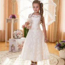Elegant Flower Girls Dresses Sleeveless Lace Applique With Princess Birthday Prom Gown First Communion Dresses 2024 - buy cheap