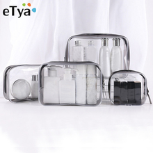 eTya Transparent Cosmetic Bag Clear Zipper Travel Make Up Case Women Makeup Beauty Organizer Toiletry Wash Bath Storage Pouch 2024 - buy cheap