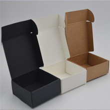 30pcs small Kraft Paper Gift Box black Wedding Party Favor Gift Candy Boxes white jewelry Box birthday gift soap Packaging boxes 2024 - buy cheap