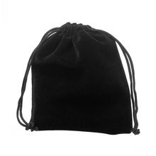 DoreenBeads бархатные мешочки на шнурке подарочные сумки для ювелирных изделий прямоугольные черные 15 см x 10 см, 20 шт 2024 - купить недорого