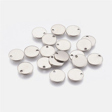 500pcs 10mm Flat Round 304 Stainless Steel Round Dog Tag Blank Stamping Tag Pendants for Jewelry Making DIY Necklace 2024 - buy cheap